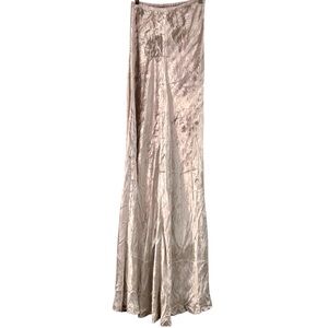 Twelfth Street by Cynthia Vincent Velvet Champagne Silver Maxi Skirt